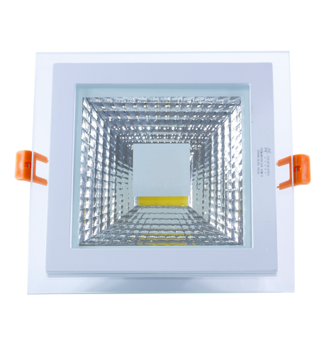 18W square glass downlight panel (COB)