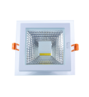 12W square glass downlight panel (COB)
